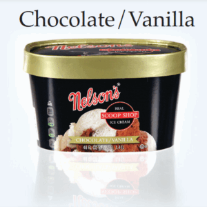 chocolate and vanilla ice cream